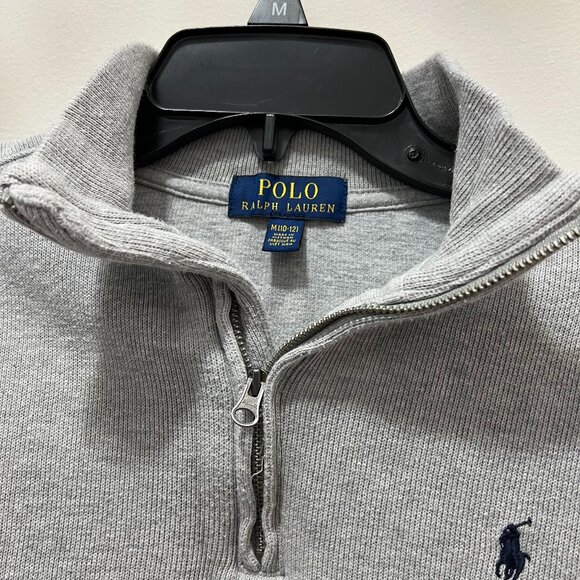 2 set of Polo Ralph Lauren Boys' Soft Cotton Quarter Zip Pull Over Sweaters - Picture 2 of 8